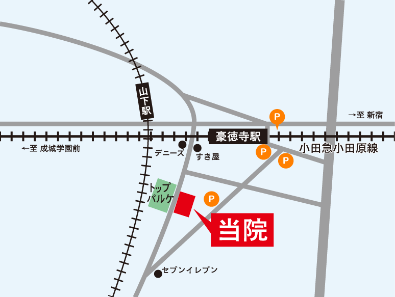 東京ごうとくじ成長クリニックのアクセス・周辺地図